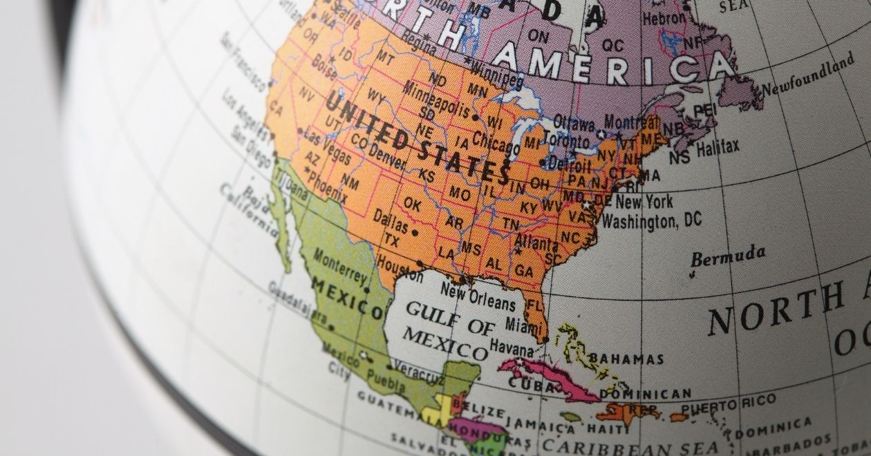 Mapa da América do Norte